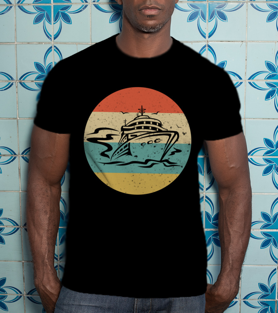 Retro Cruise Ship Vintage Ocean Adventure T-Shirt