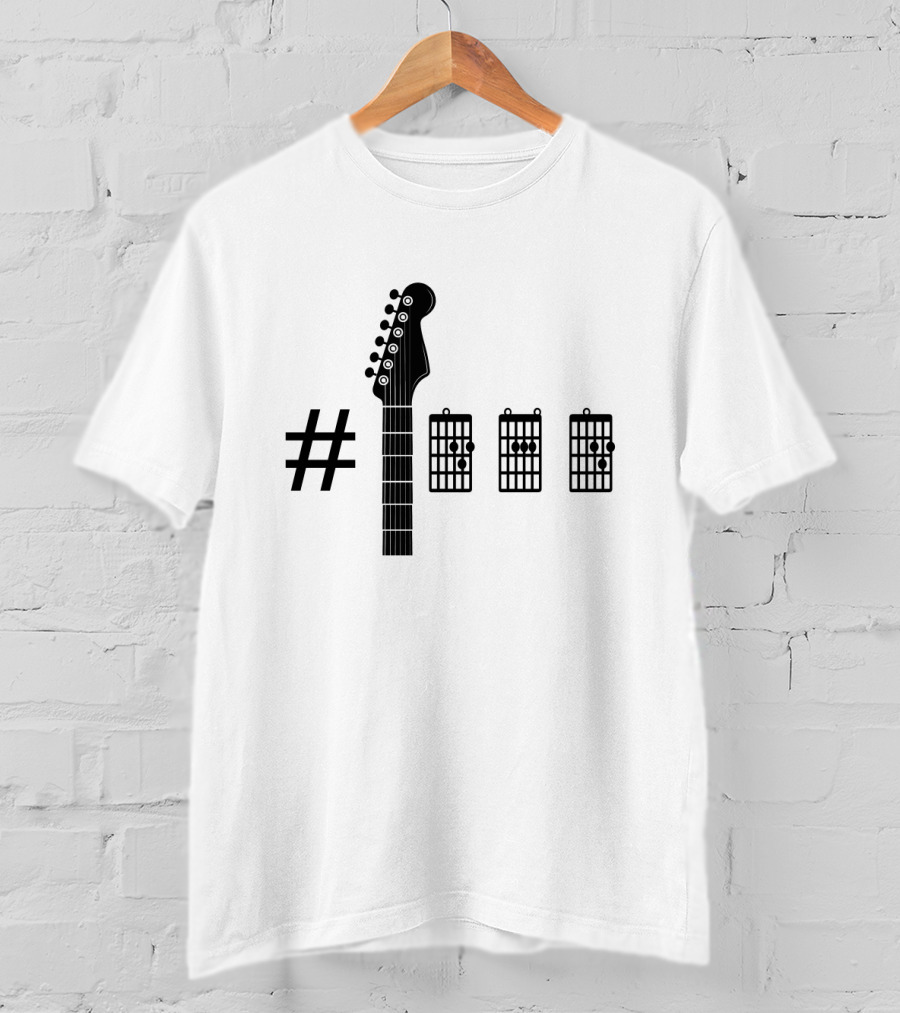 Number 1 Dad Guitar Chord Player T-Shirt