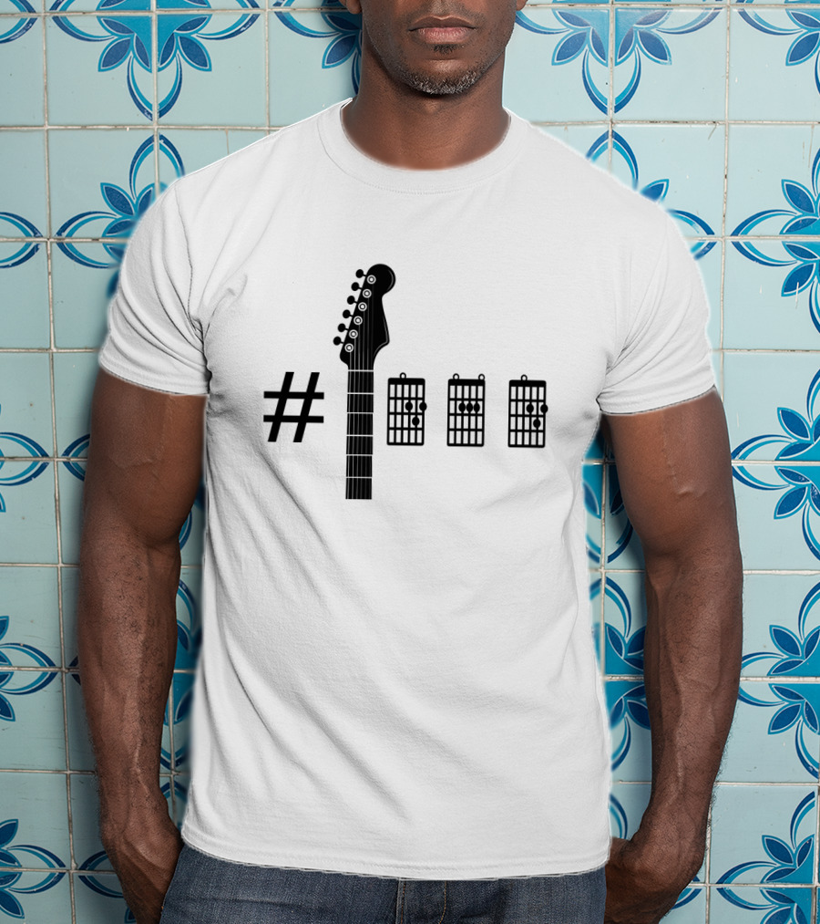 Number 1 Dad Guitar Chord Player T-Shirt