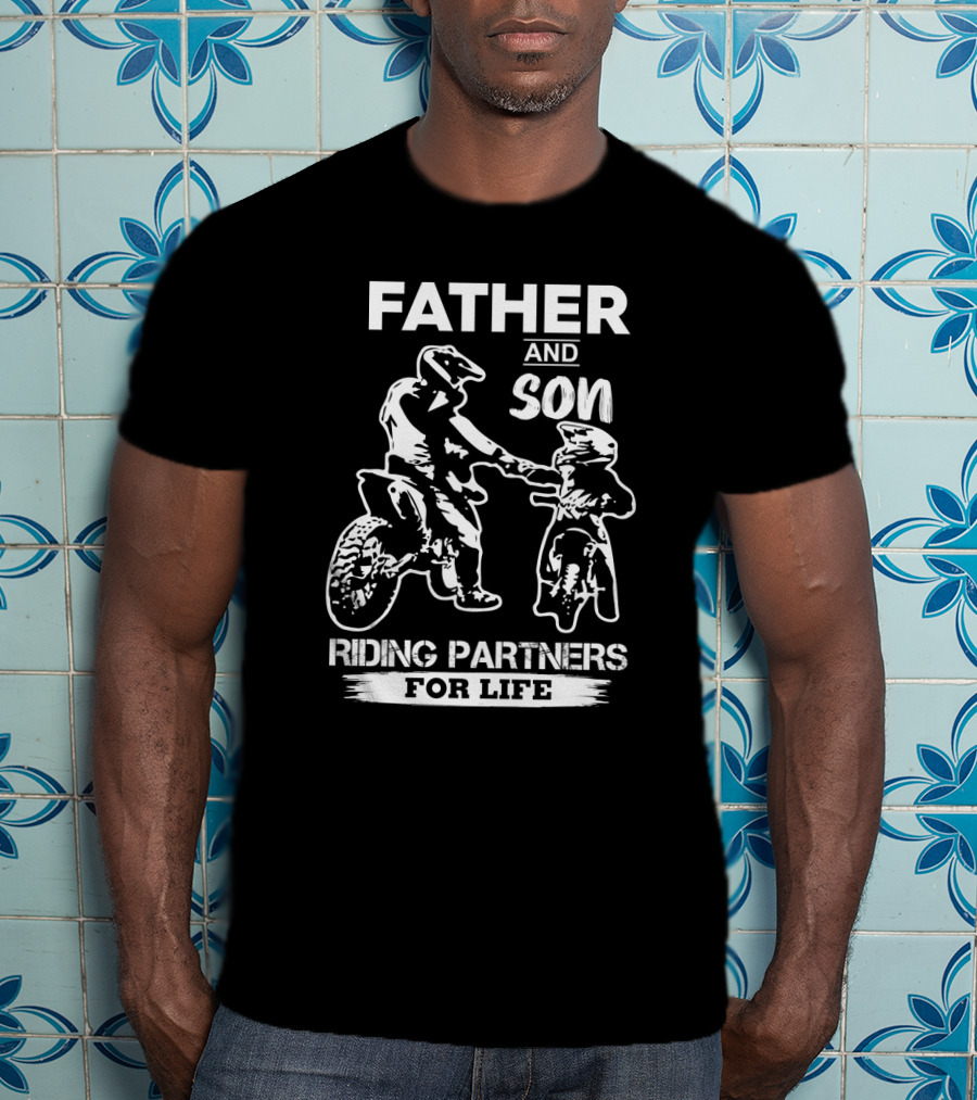Father And Son Motocross Riding Partners For Life T-Shirt