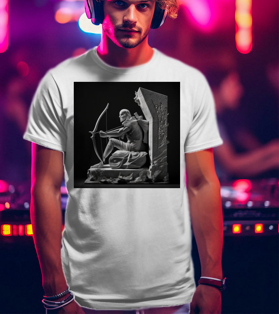 Ong Gia 3 Copy Old Man Archer Statue T-Shirt