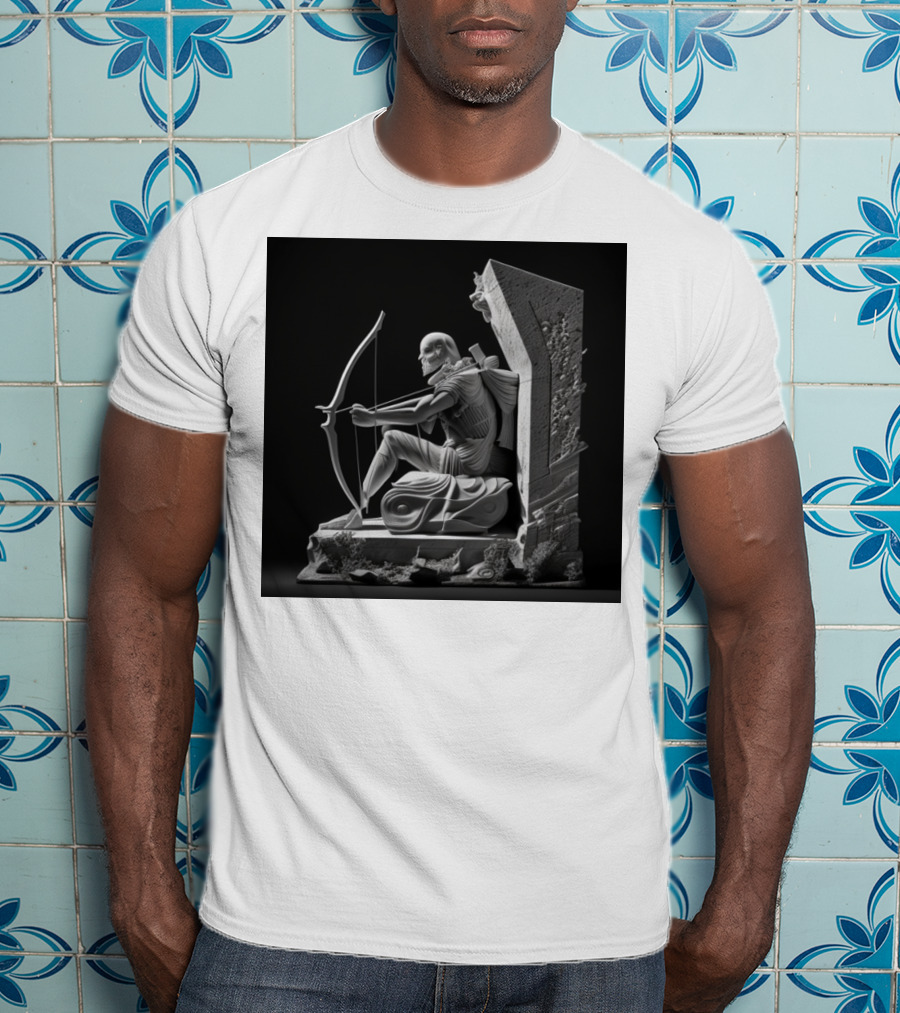 Ong Gia 3 Copy Old Man Archer Statue T-Shirt