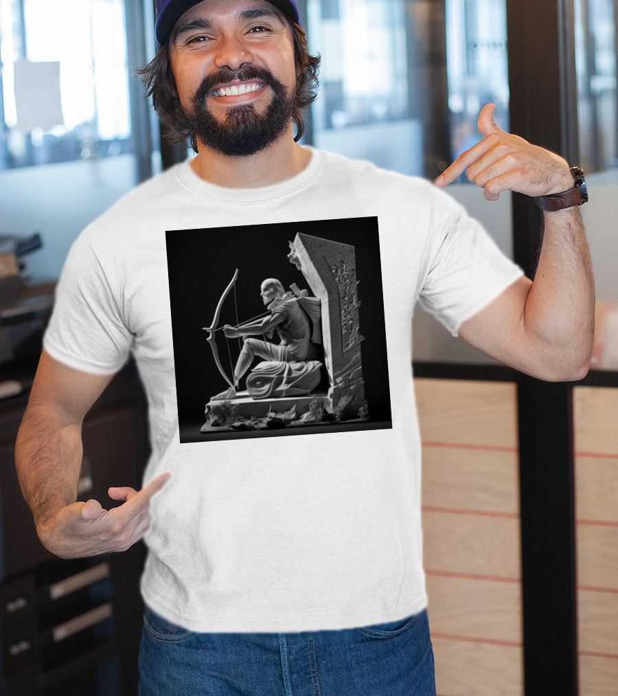 Ong Gia 3 Copy Old Man Archer Statue T-Shirt