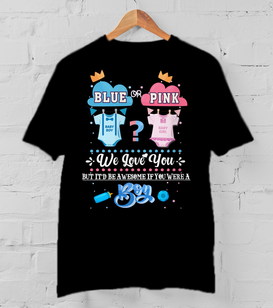 Blue Or Pink Baby Boy Girl Boy T-Shirt