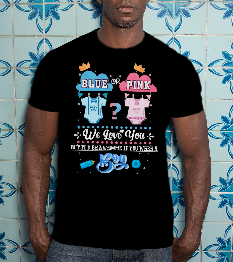 Blue Or Pink Baby Boy Girl Boy T-Shirt