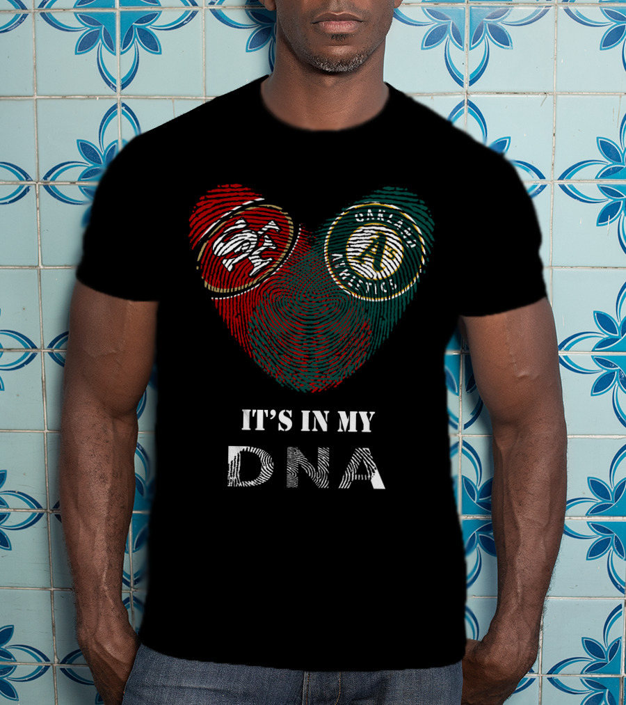 49ers Oakland Athletics Fingerprint Style Dna T-Shirt