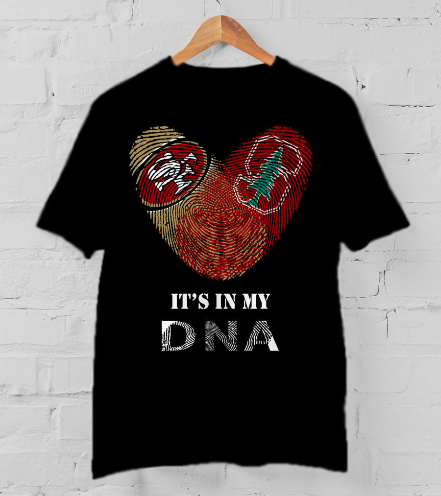 49ers Stanford Cardinal Love Dna Fingerprints T-Shirt