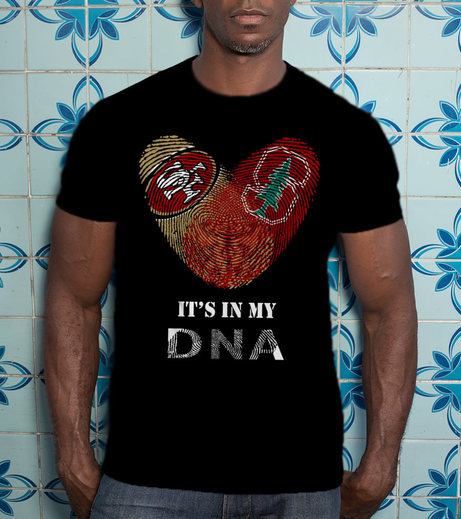 49ers Stanford Cardinal Love Dna Fingerprints T-Shirt