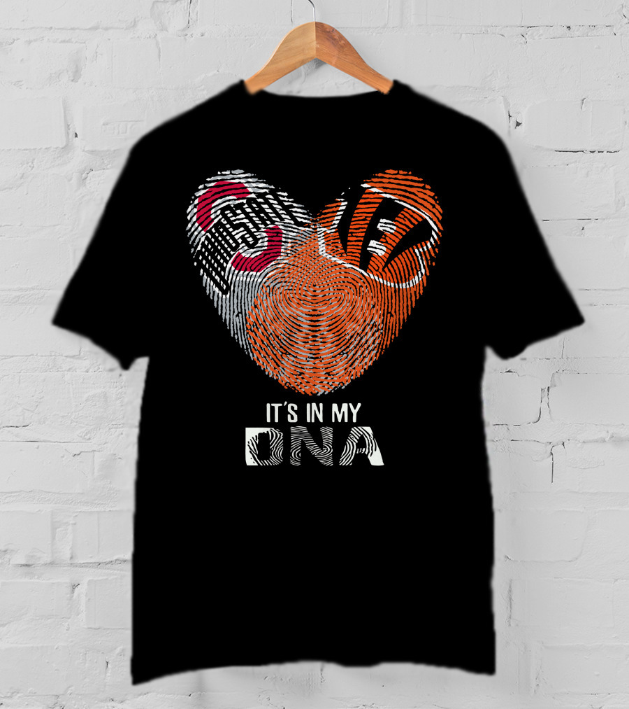 Bengals Ohio State Buckeyes Heart It's In My Dna T-Shirt