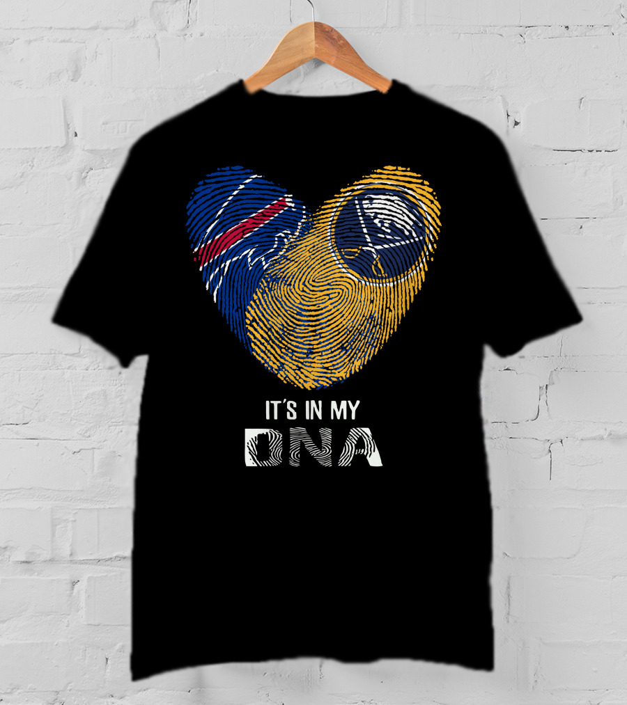 Bills Sabres Heart Fingerprint It's In My DNA T-Shirt
