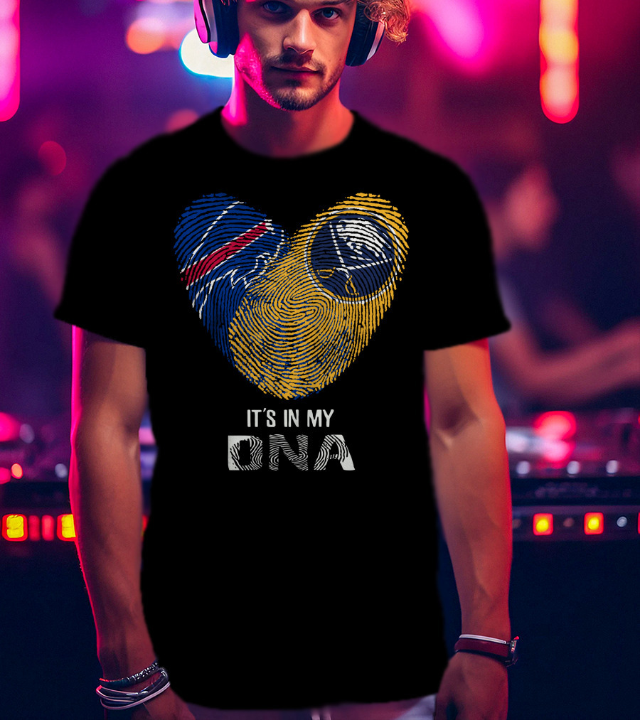 Bills Sabres Heart Fingerprint It's In My DNA T-Shirt