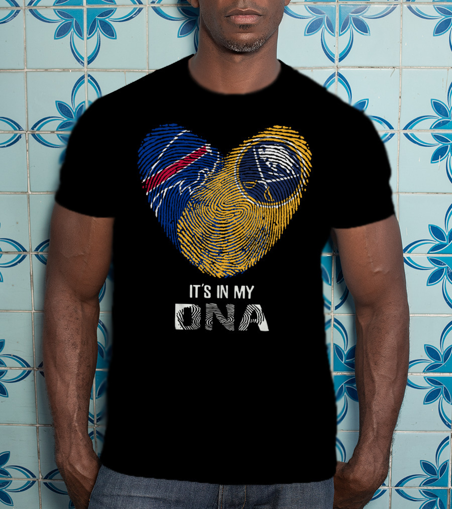 Bills Sabres Heart Fingerprint It's In My DNA T-Shirt