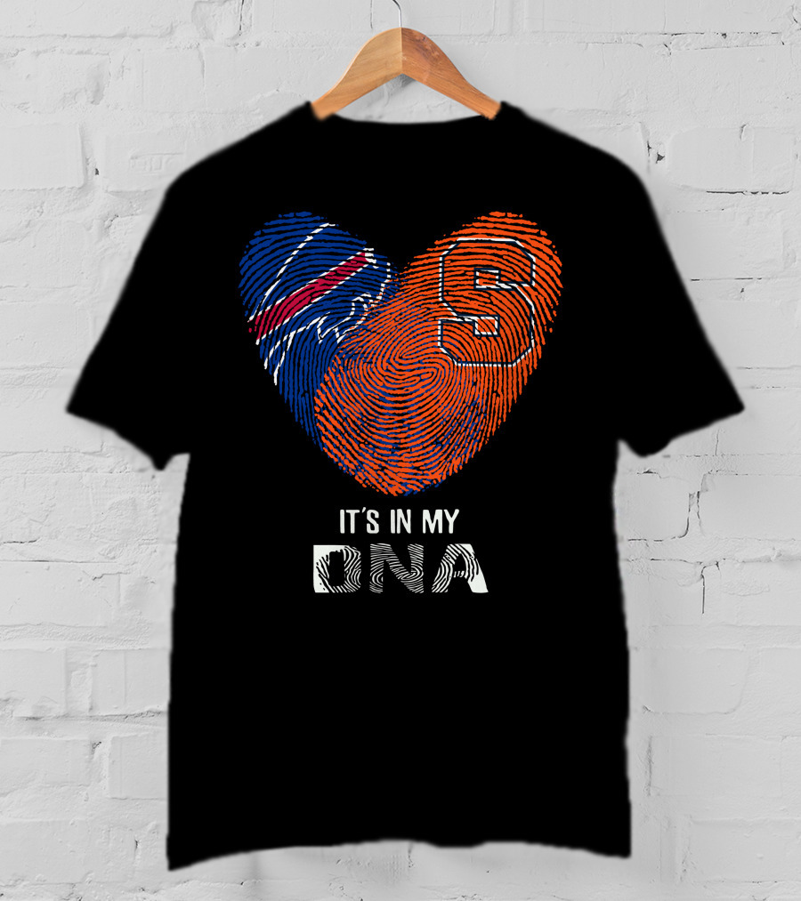 Bills Syracuse It's In My DNA Heart Fingerprint T-Shirt
