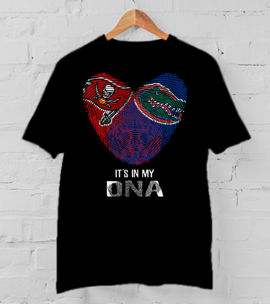 Buccaneers Gators Heart It's In My DNA T-Shirt