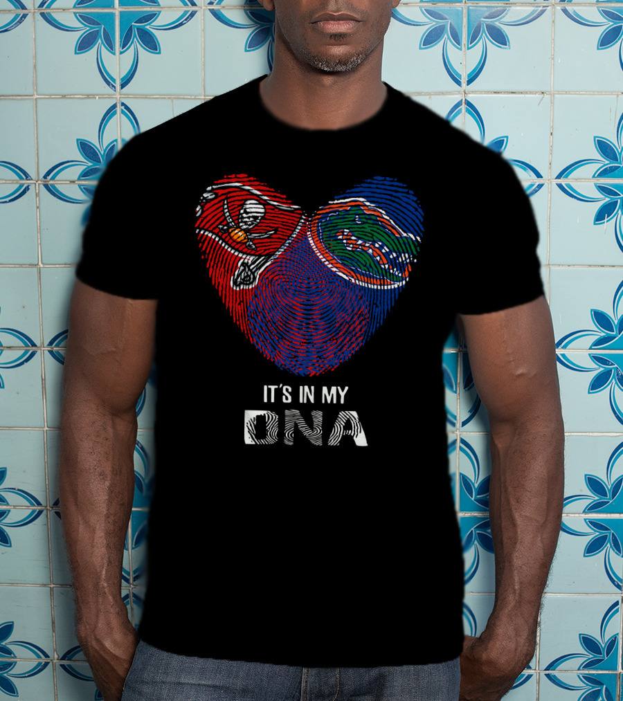 Buccaneers Gators Heart It's In My DNA T-Shirt