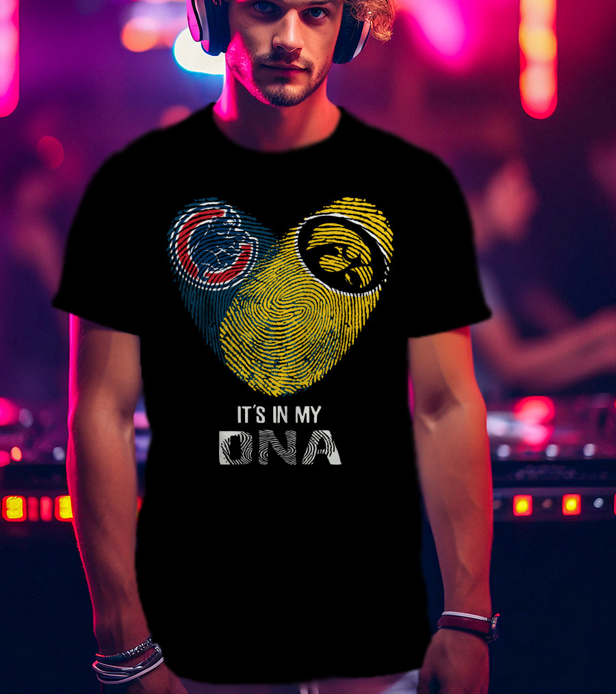 Chicago Cubs Iowa Hawkeyes It's In My Dna Fingerprint Heart T-Shirt