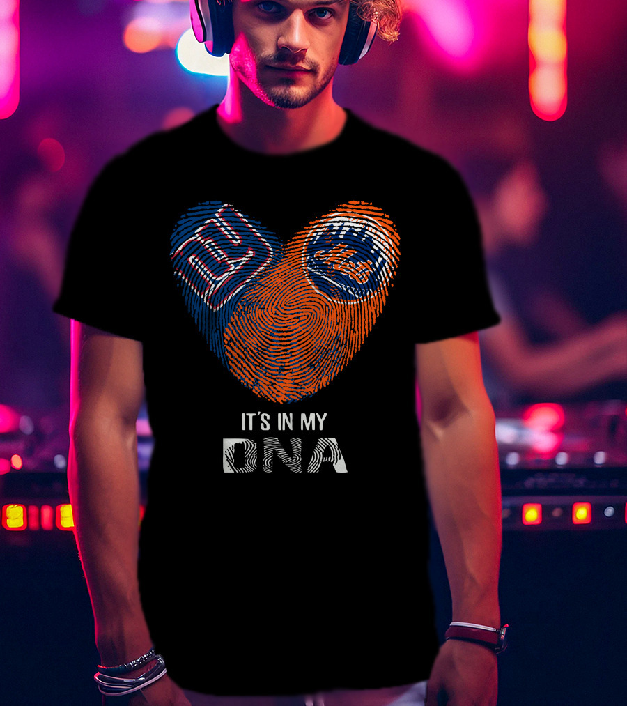 Giants Mets It's In My DNA Fingerprint Heart T-Shirt