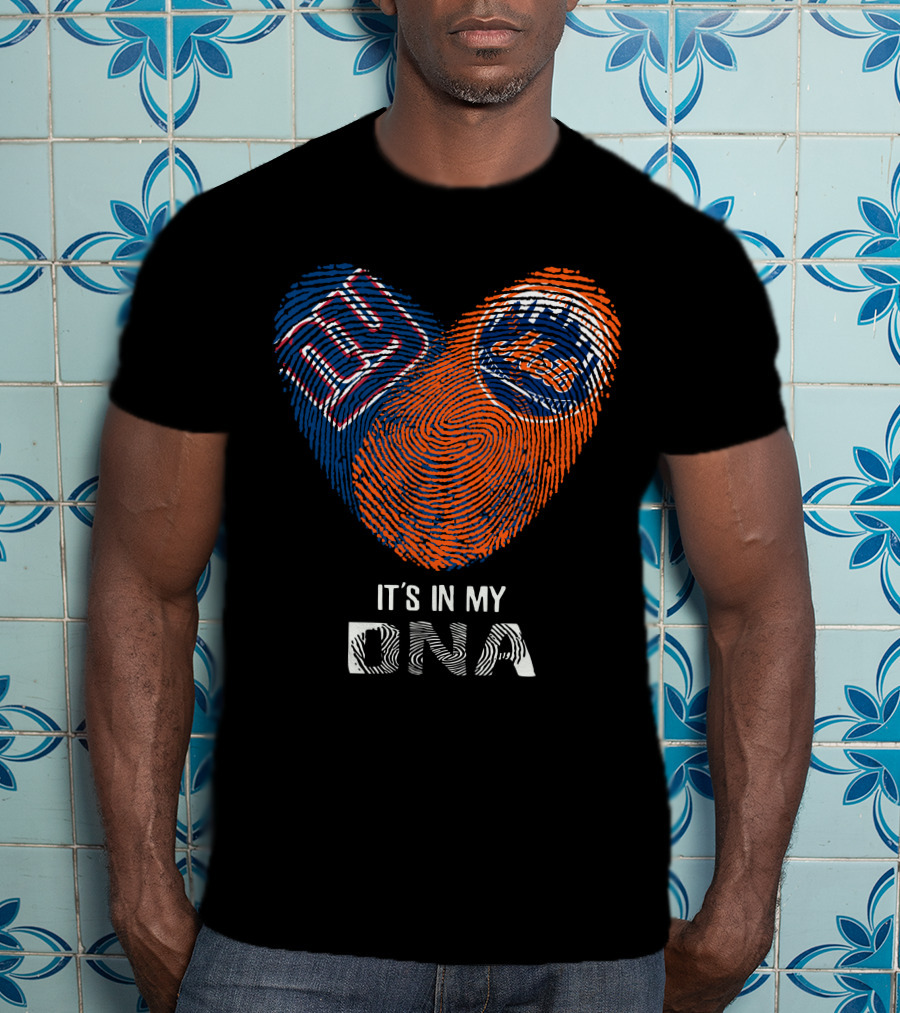 Giants Mets It's In My DNA Fingerprint Heart T-Shirt