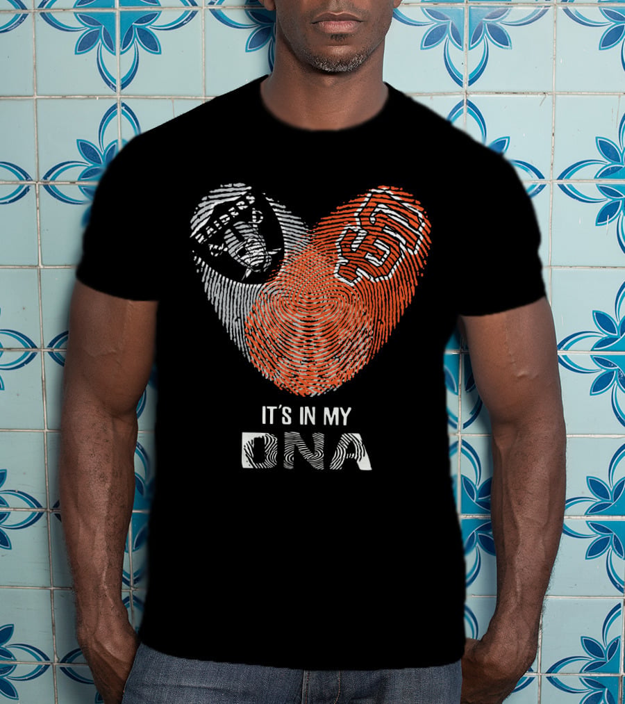 Raiders Giants It's In My DNA Fingerprint T-Shirt