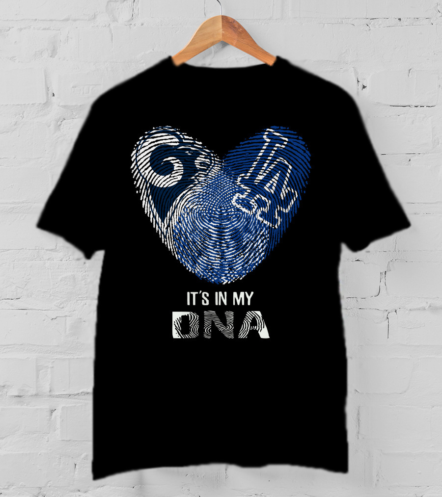 Rams Dodgers It's In My DNA Fingerprint Heart T-Shirt