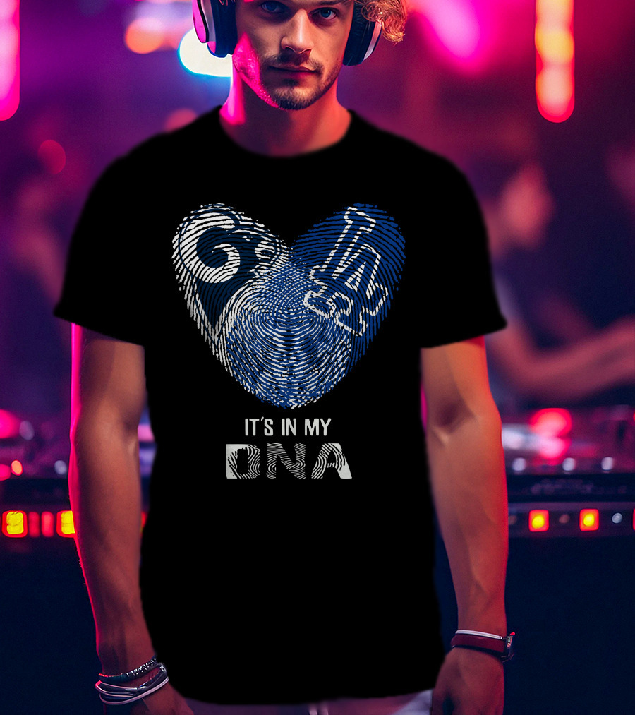 Rams Dodgers It's In My DNA Fingerprint Heart T-Shirt
