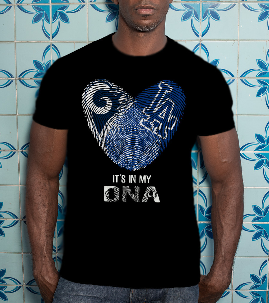 Rams Dodgers It's In My DNA Fingerprint Heart T-Shirt