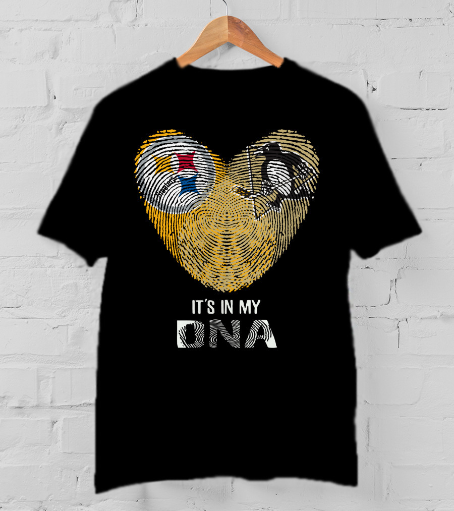 Steelers Penguins Heart It's In My DNA T-Shirt