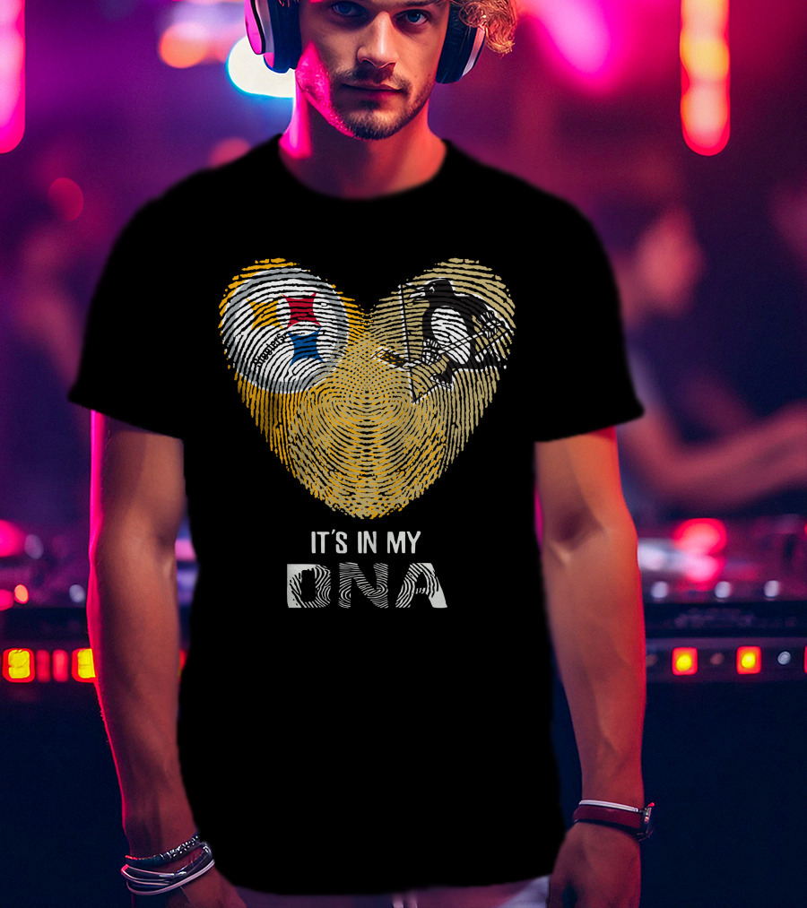 Steelers Penguins Heart It's In My DNA T-Shirt