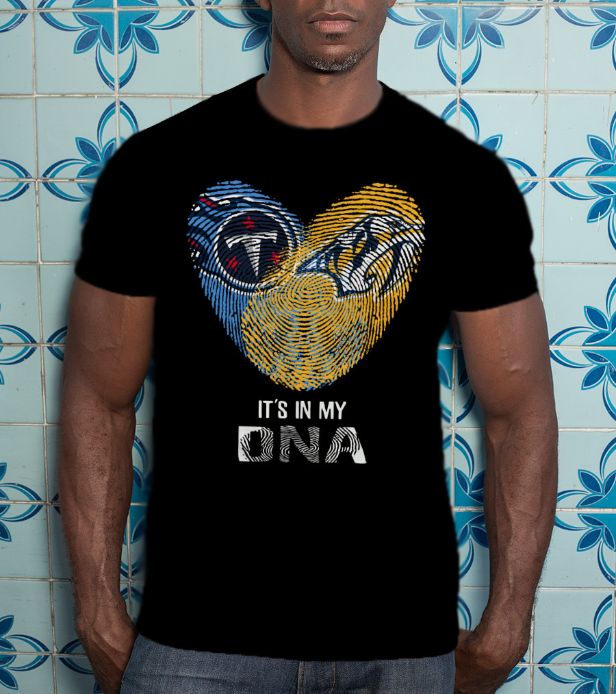 Tennessee Titans And Nashville Predators It's In My DNA T-Shirt