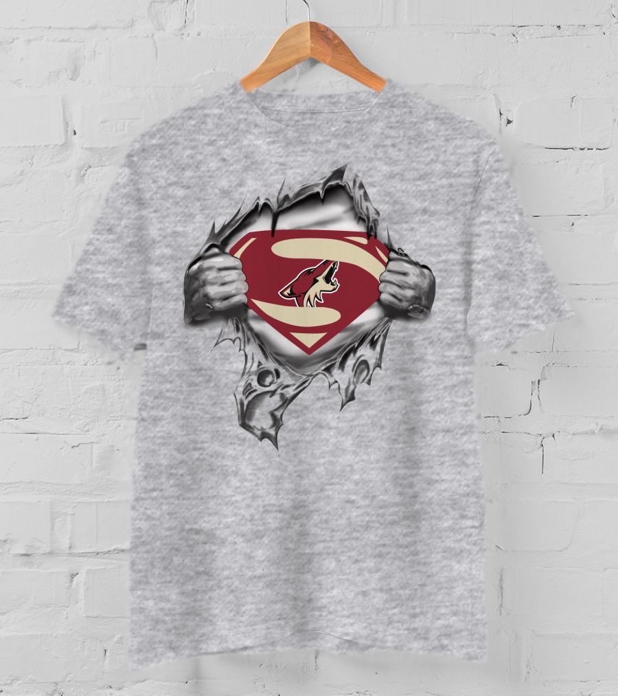 Arizona Coyotes Superman Logo Reveal T-Shirt