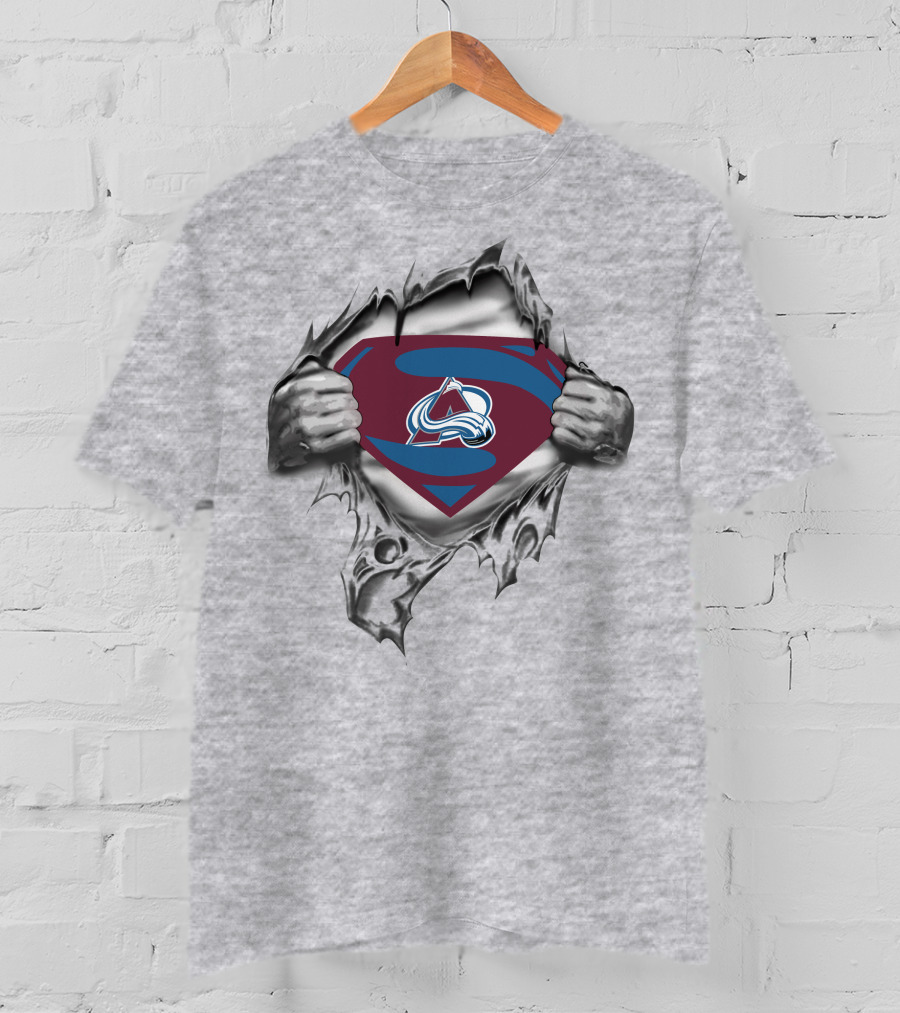 Colorado Avalanche Superman Logo Superhero T-Shirt