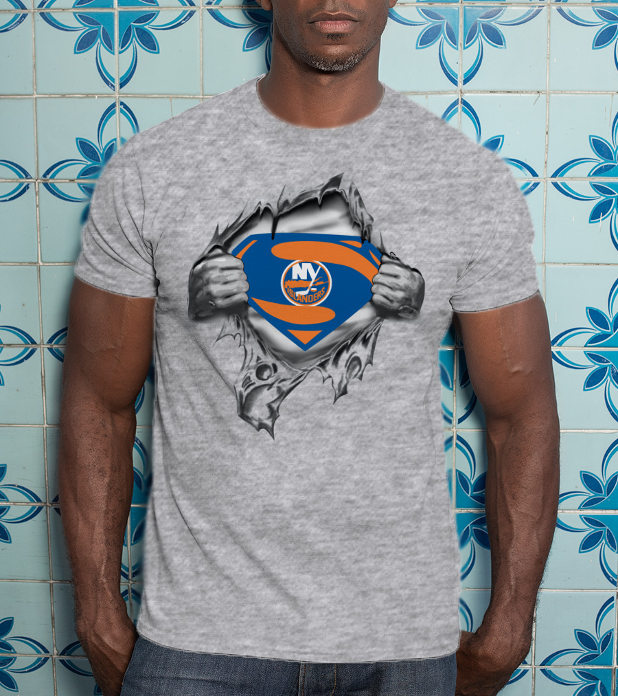 New York Islanders Superman Logo Emblem T-Shirt