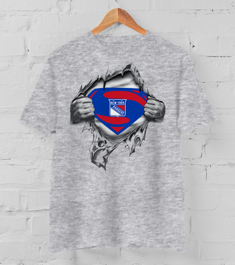 New York Rangers Superman Logo Mashup T-Shirt