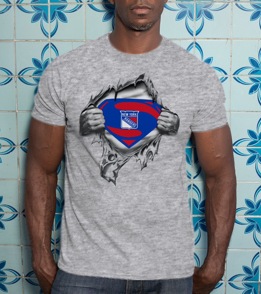 New York Rangers Superman Logo Mashup T-Shirt
