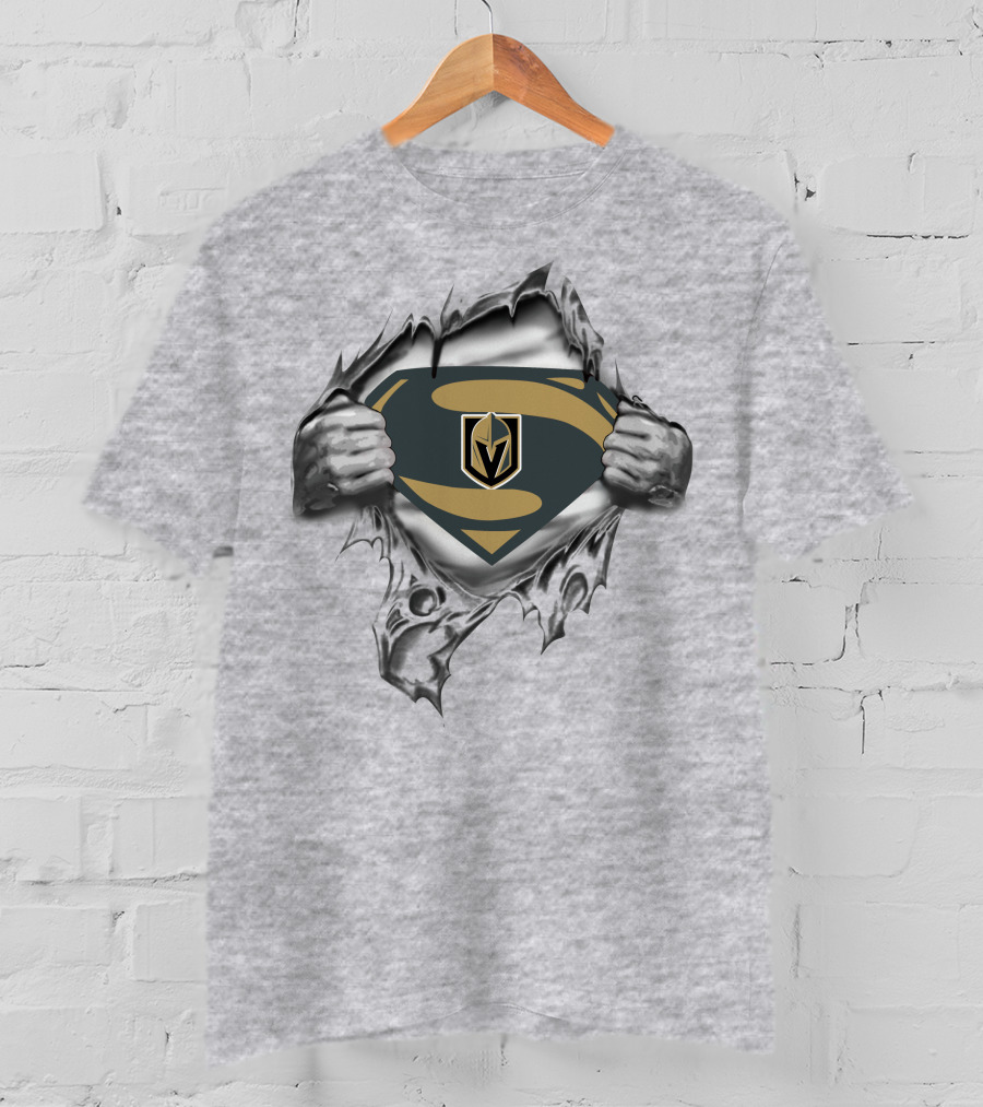 Vegas Golden Knights Superman Crest T-Shirt