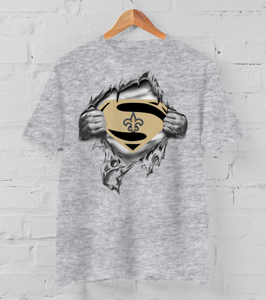Saints Logo Super Hero Fleur-de-Lis Emblem T-Shirt