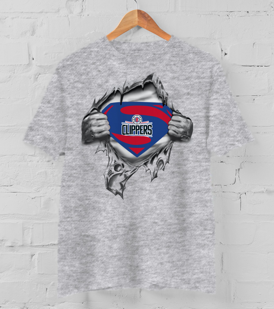 Los Angeles Clippers Superman Logo Emblem T-Shirt