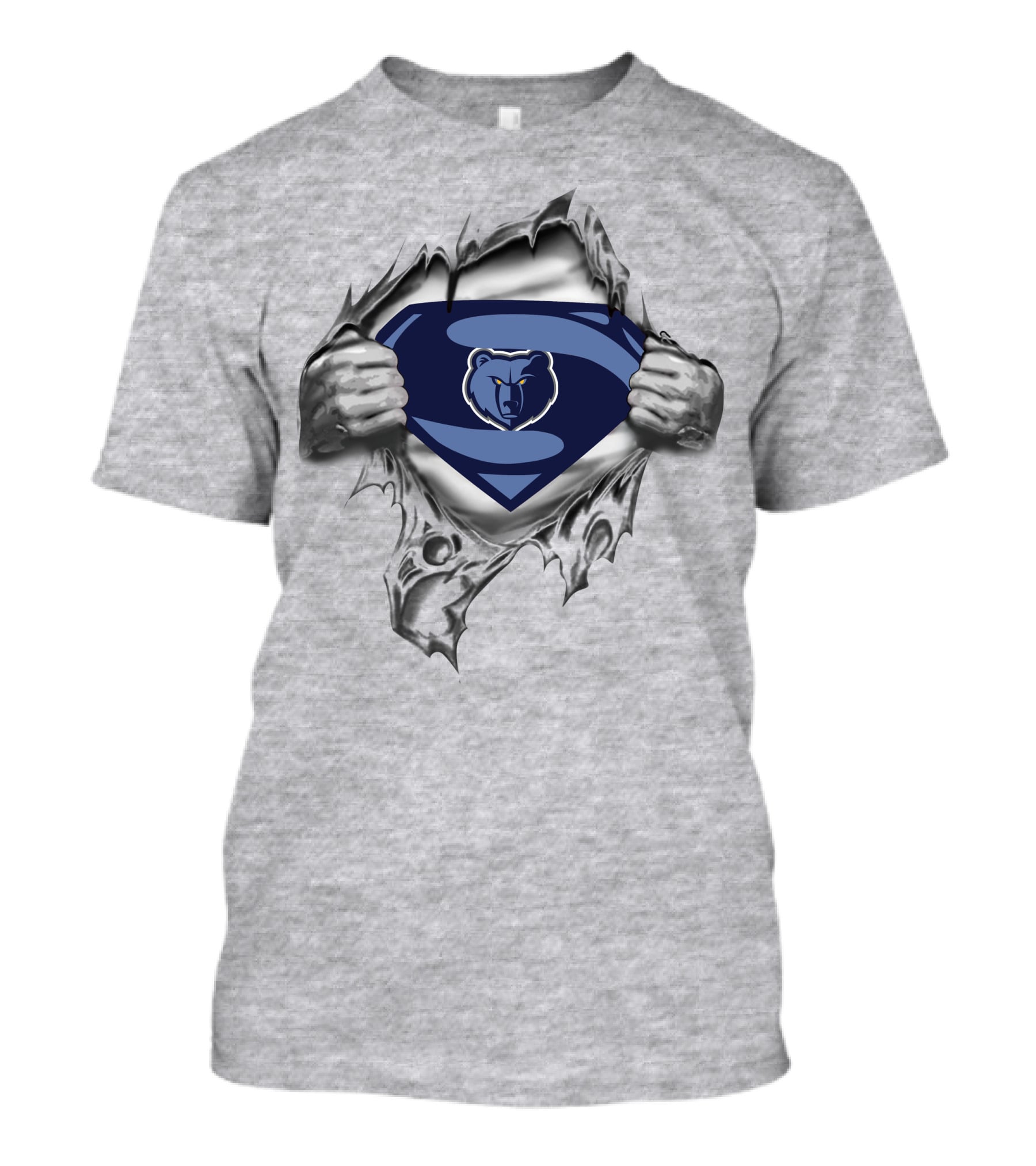Memphis Grizzlies Superman Logo Bear T-Shirt