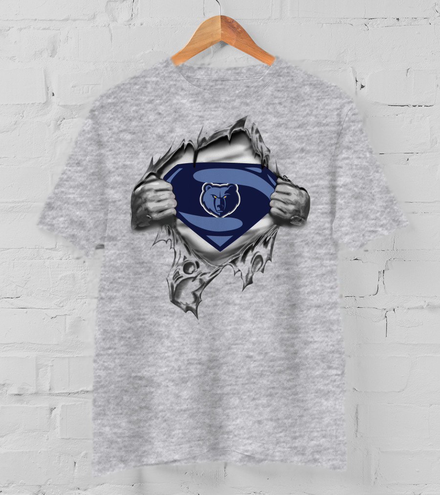 Memphis Grizzlies Superman Logo Bear T-Shirt