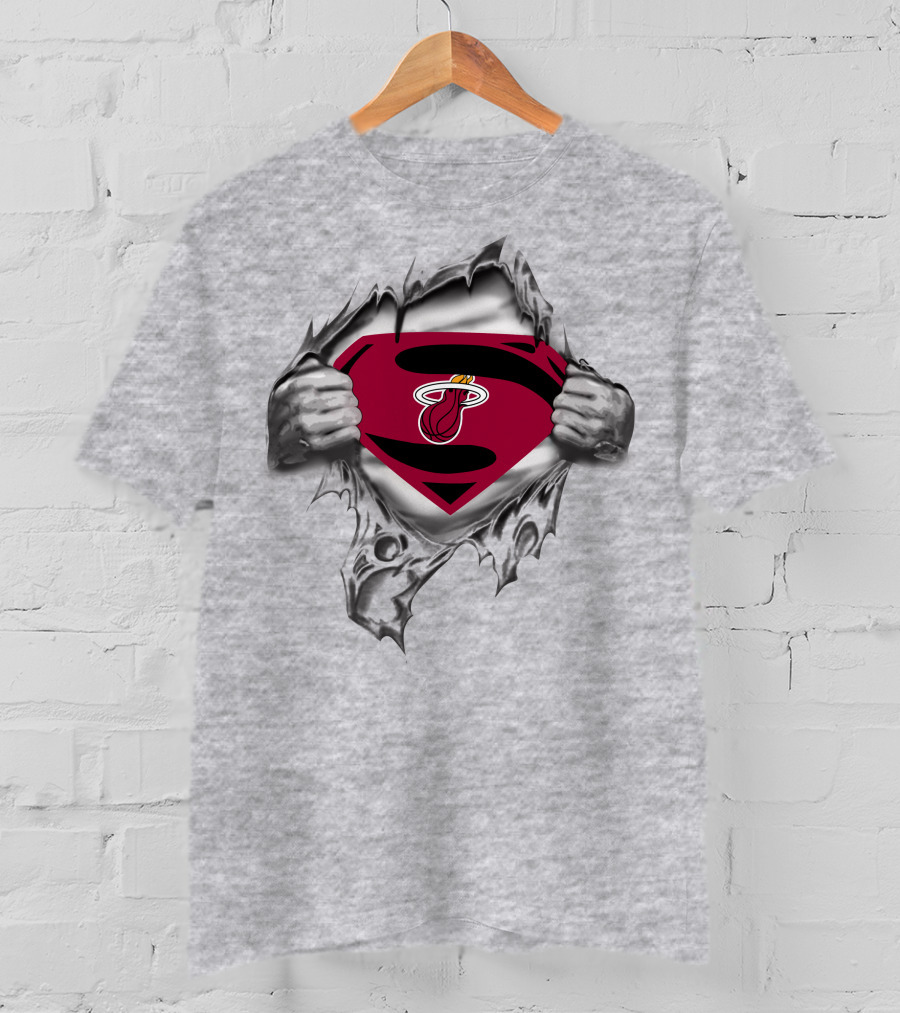 Miami Heat Superman Logo Fusion T-Shirt