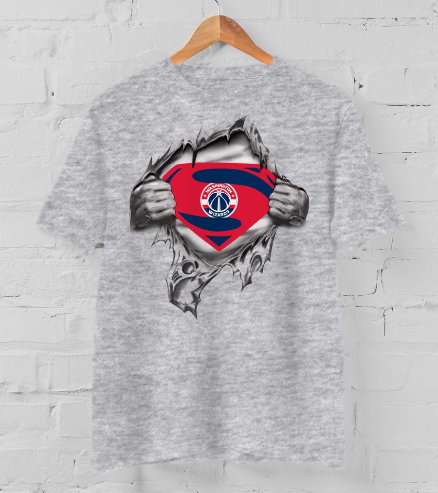 Washington Wizards Superman Logo Emblem Burst T-Shirt