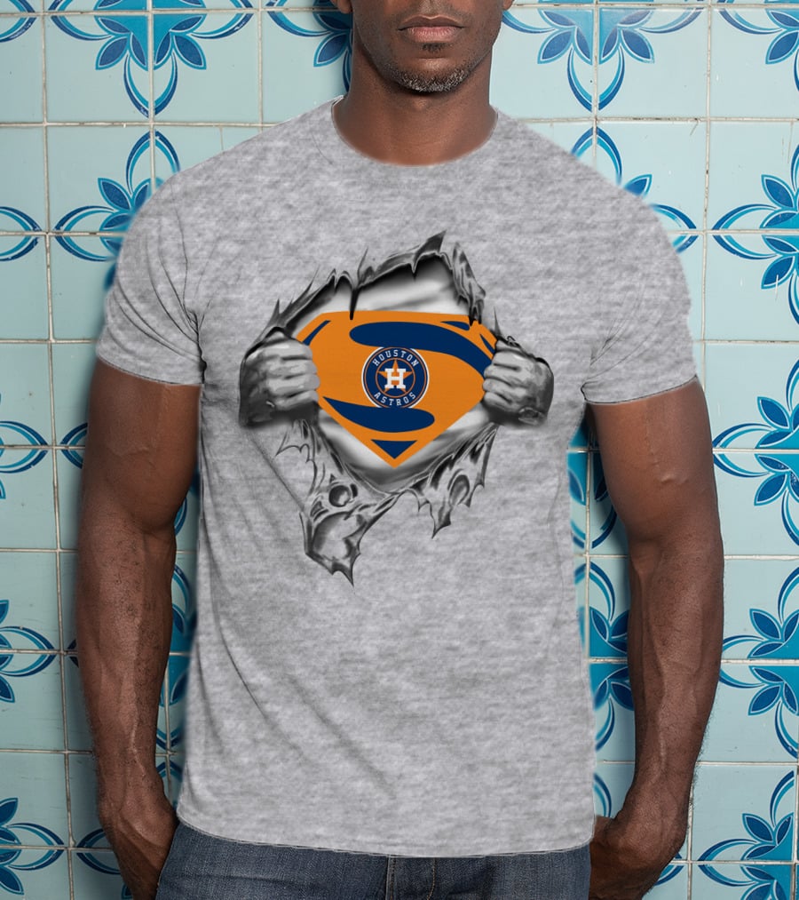 Houston Astros Superman Logo Mashup T-Shirt