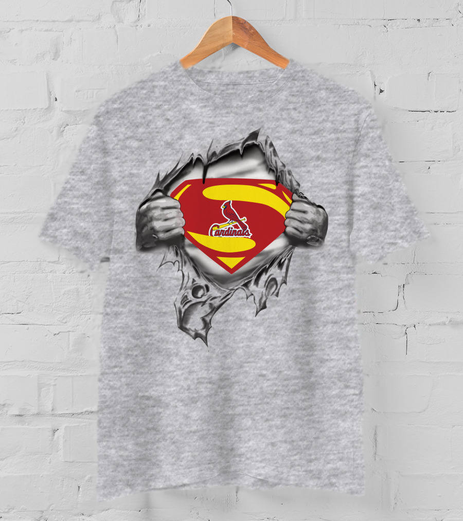 St Louis Cardinals Superman Logo Mashup T-Shirt