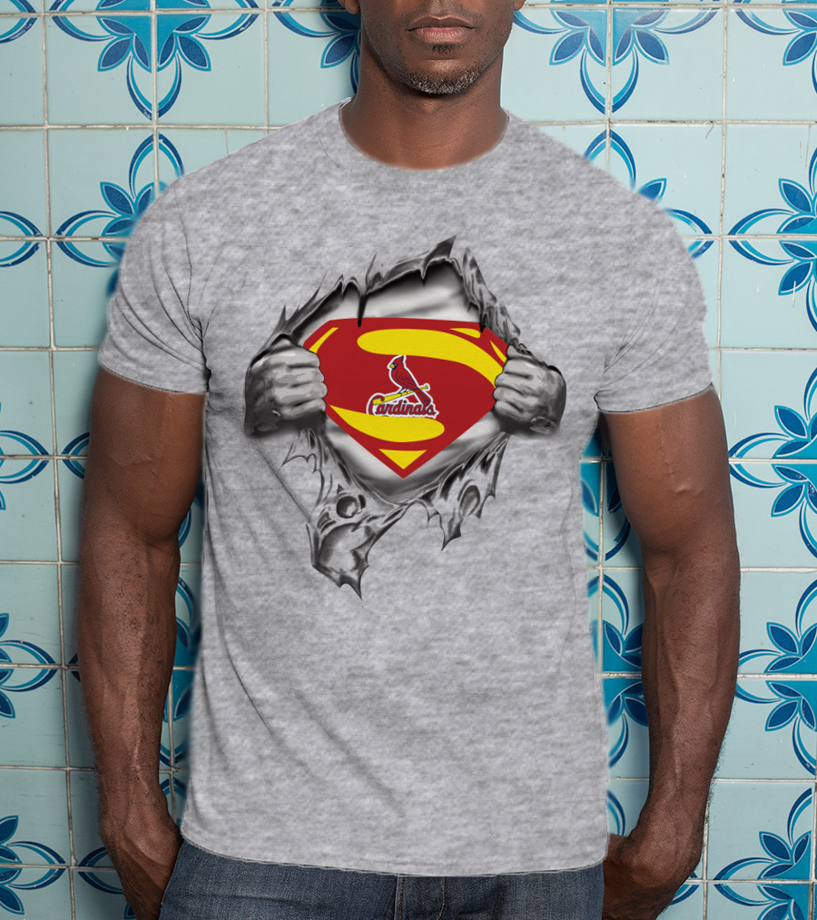 St Louis Cardinals Superman Logo Mashup T-Shirt