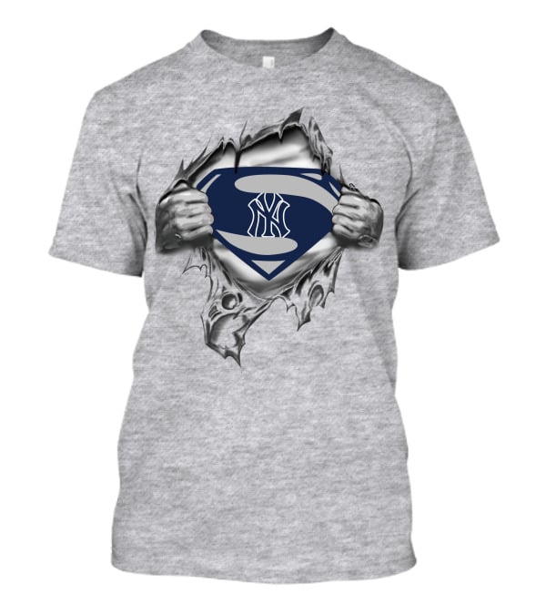 Yankees Superman Logo Baseball Fanart T-Shirt