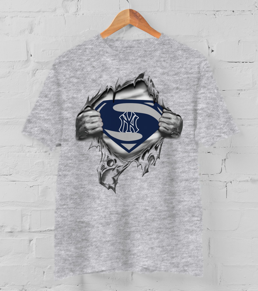 Yankees Superman Logo Baseball Fanart T-Shirt