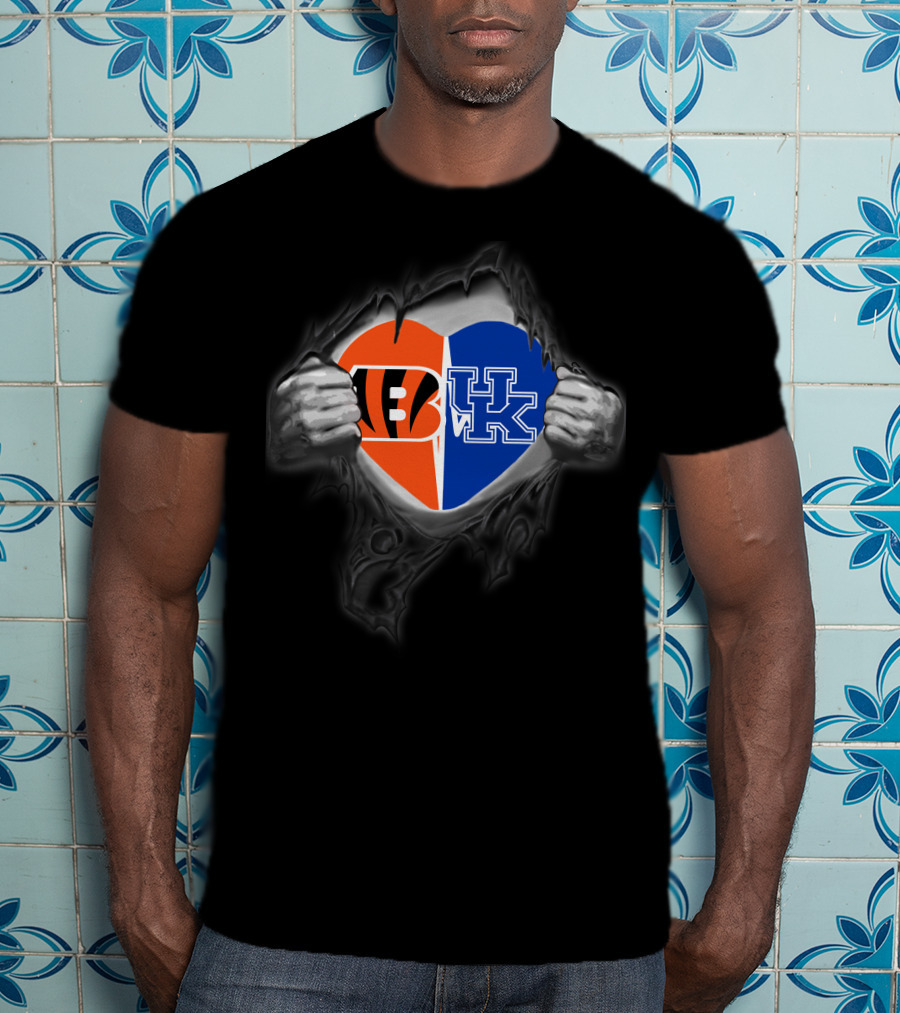 Bengals Kentucky UK Heart Logo T-Shirt