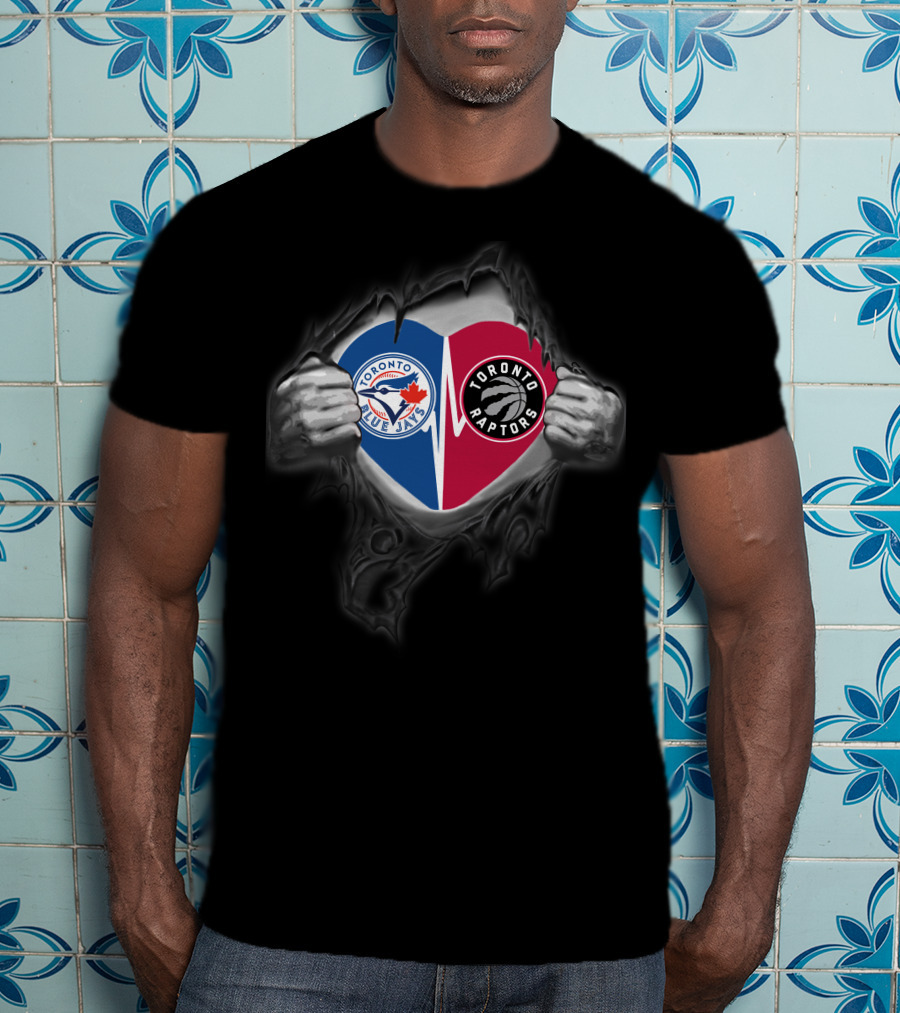 Toronto Blue Jays And Raptors Heart T-Shirt