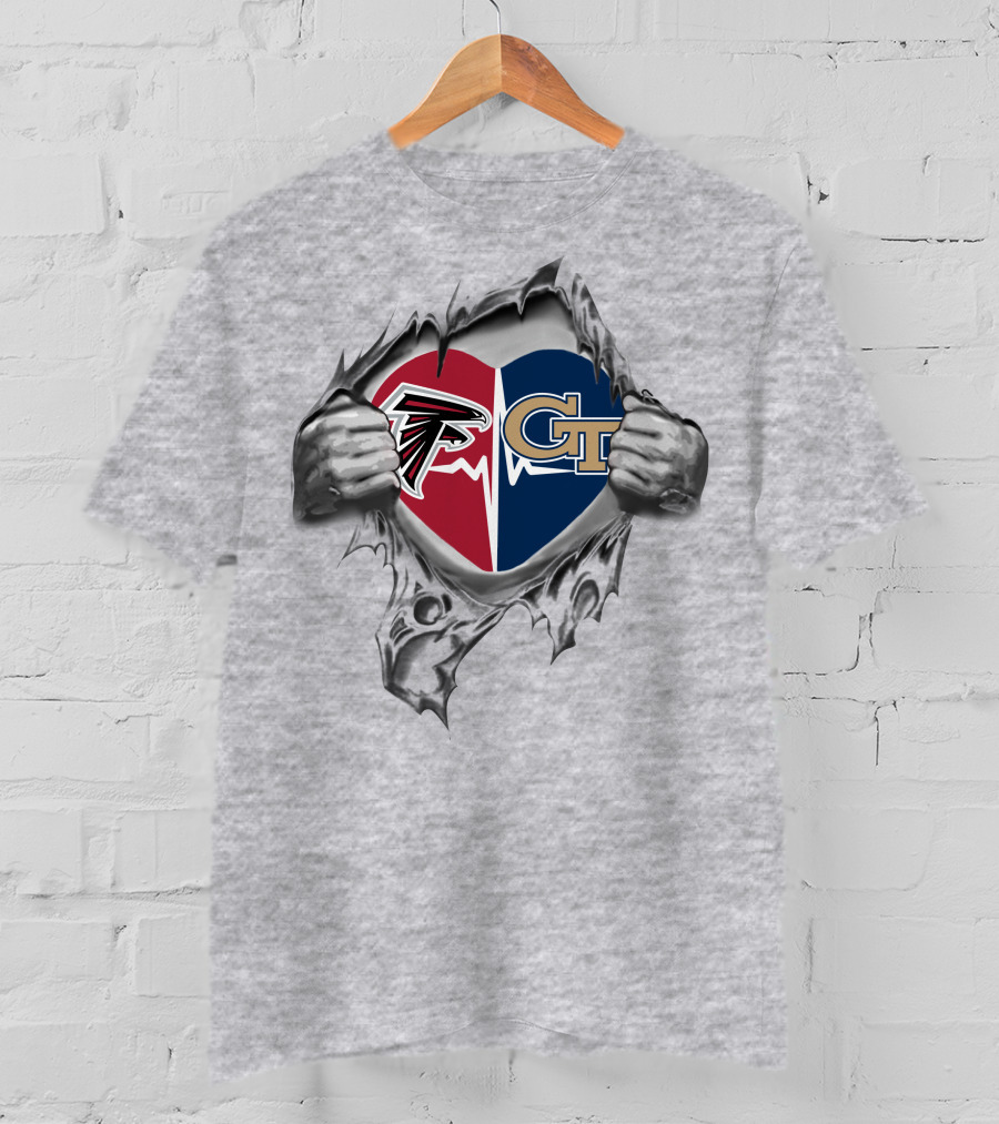 Falcons Georgia Tech Heartbeat Passion T-Shirt