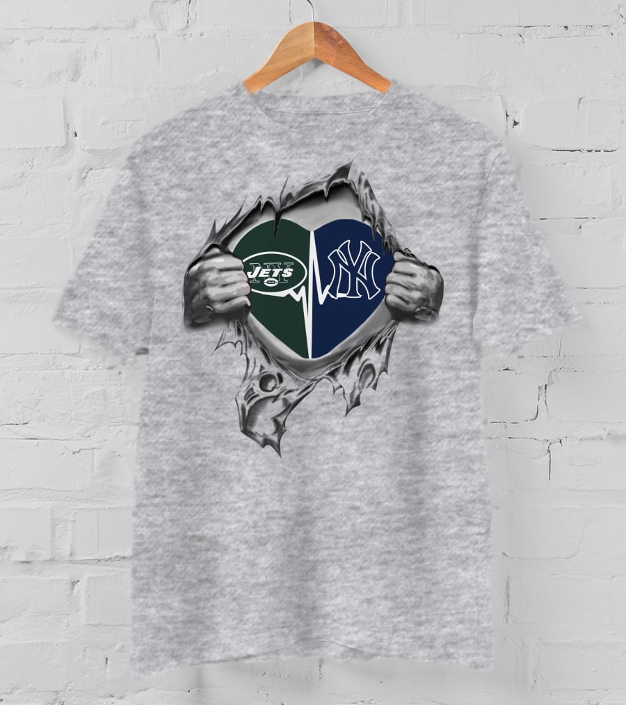 Heartfelt Jets Yankees T-Shirt